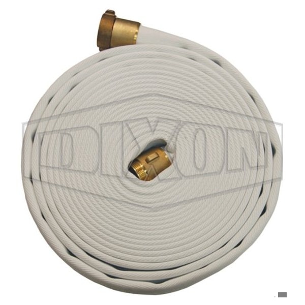 Single Jacket Fire Hose, 2-1/2 in, NST NH, 100 ft L, 135 psi Working, Polyester